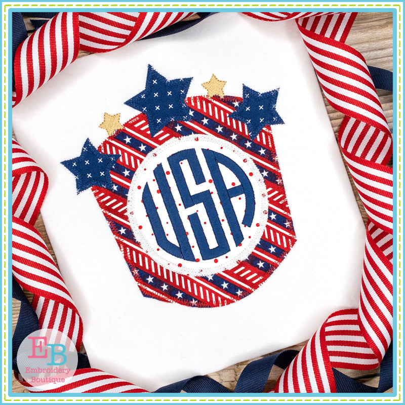 Shield Stars Applique, Applique