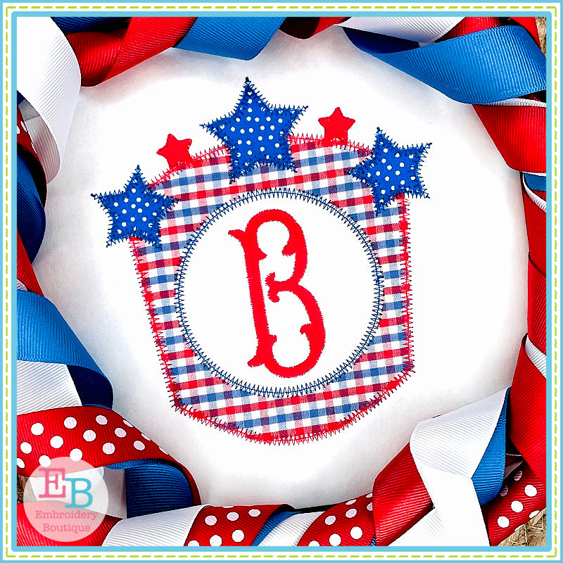 Shield Stars Applique, Applique