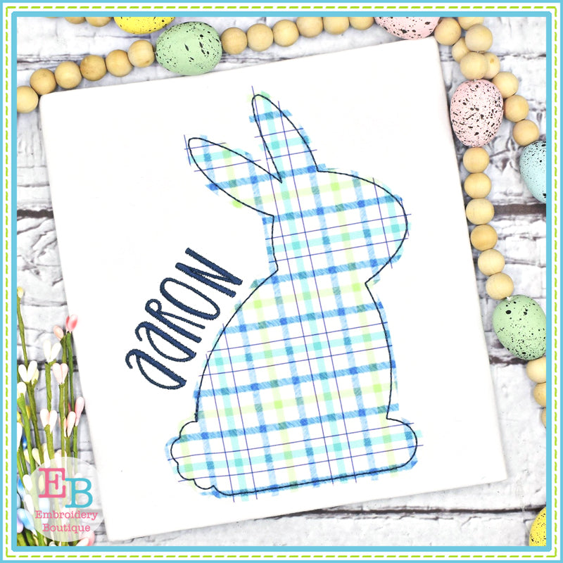 Simple Bunny Bean Stitch Applique, Applique