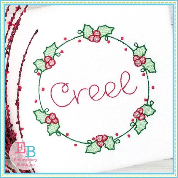 Holly Sketch Frame Design, Applique