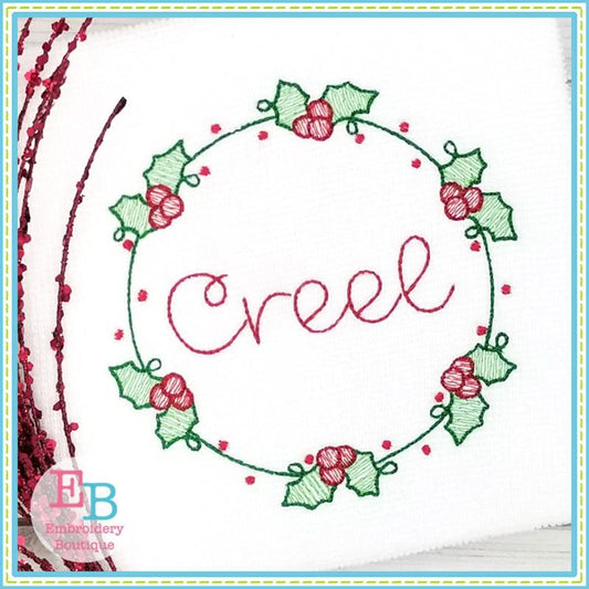 Holly Sketch Frame Design, Applique
