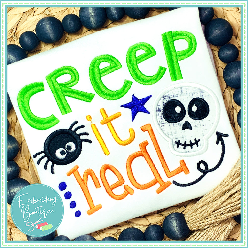 Creep It Real Applique, Applique, Embroidery Boutique