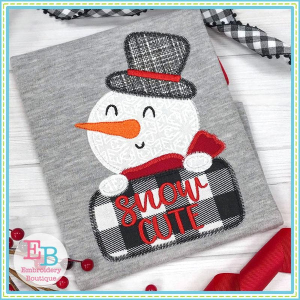 Snow Cute Boy Applique, Applique