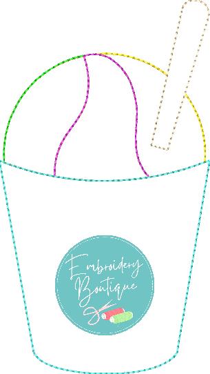 Snow Cone Bean Stitch Applique, Applique, Embroidery Boutique