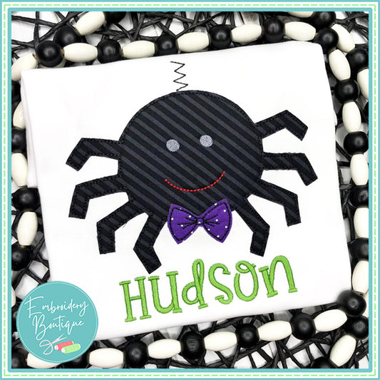 Spider Bow Tie Bean Stitch Applique, Applique, Embroidery Boutique