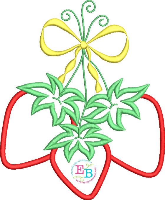 Strawberry Bunch Satin Applique, Applique