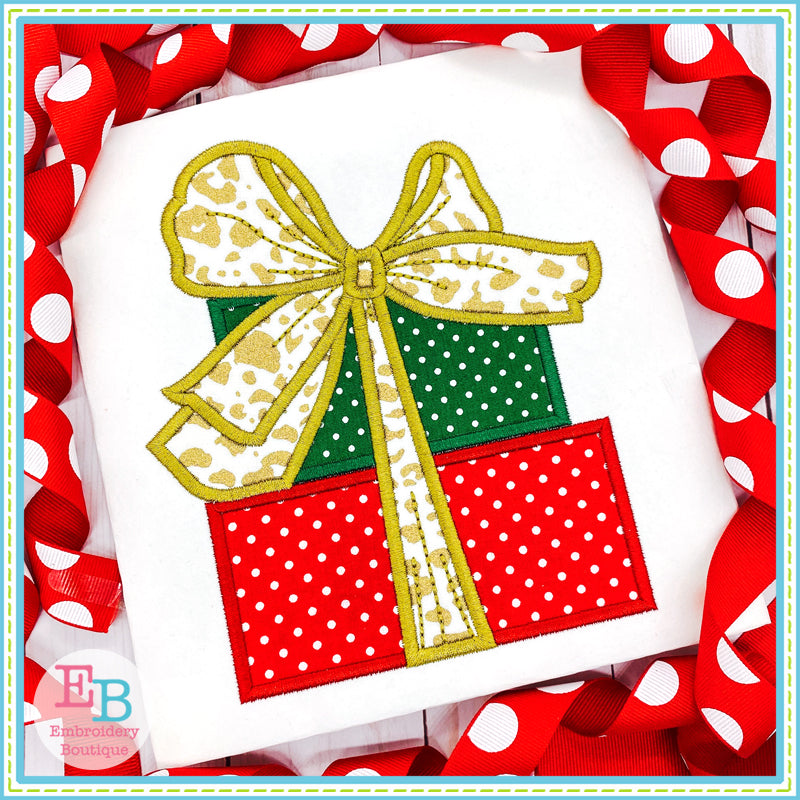 Presents Big Bow Satin Applique, Applique