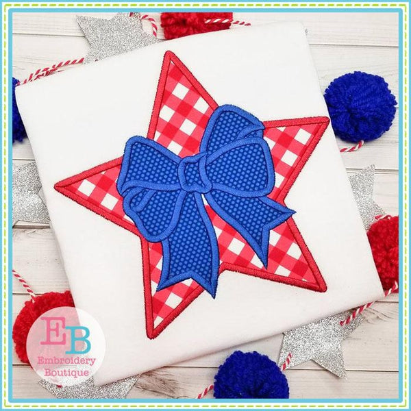Star Bow 2 Applique, Applique