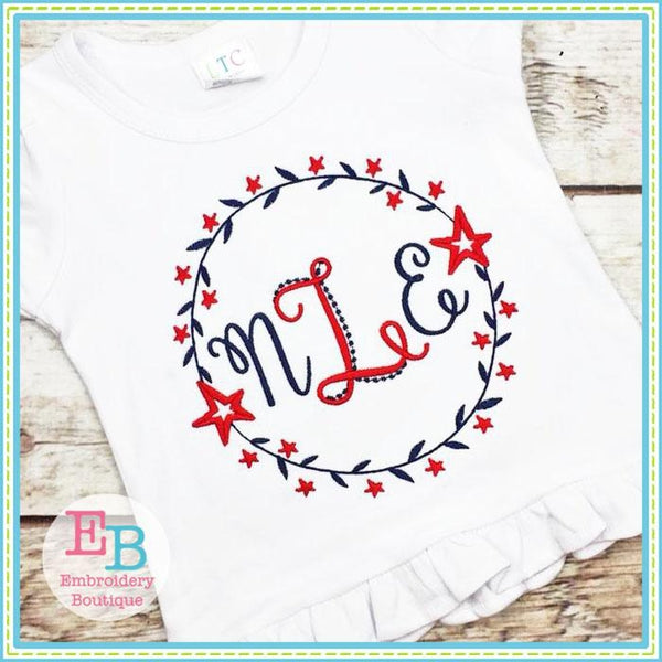 Star Wreath 2 Design, Embroidery