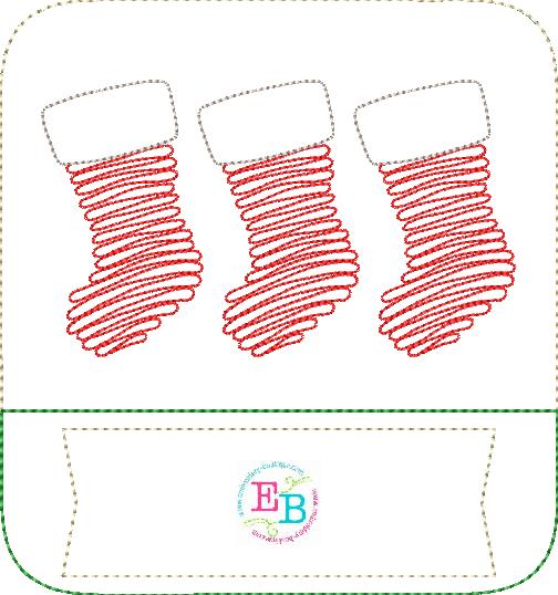 Scribble Stocking Applique Patch, Applique