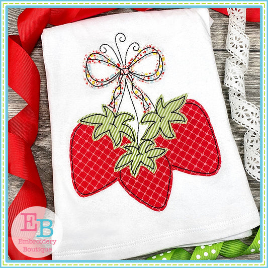 Strawberry Bunch Bean Applique, Applique