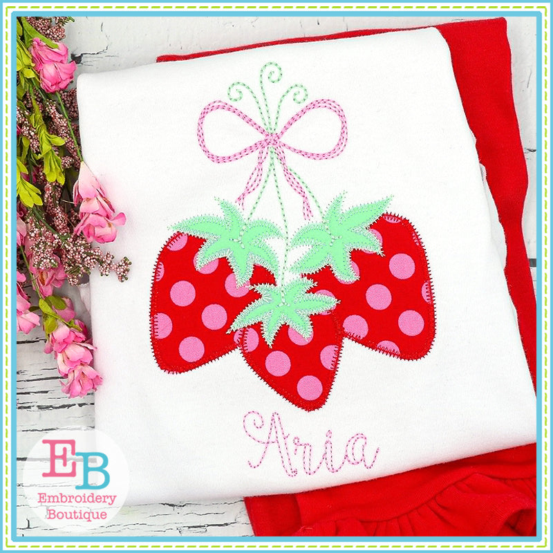 Strawberry Bunch Zigzag Applique, Applique