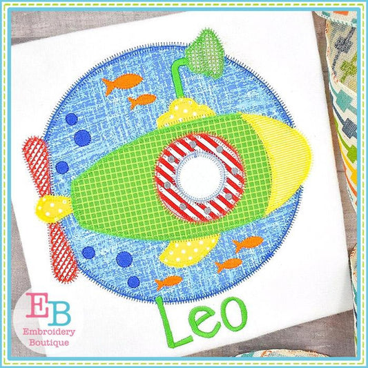 Submarine Circle Zigzag Applique, Applique