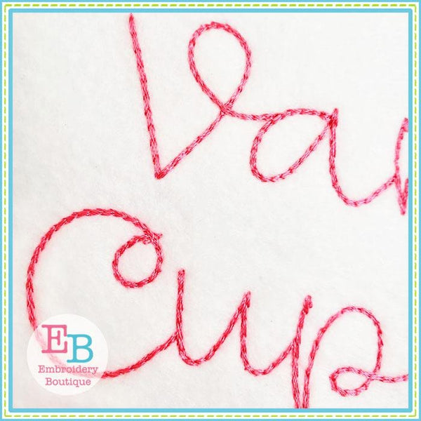 Vanilla Cupcake Embroidery Font, Embroidery Font