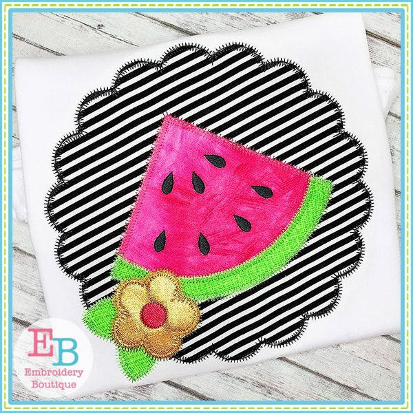 Watermelon Scallop Zigzag Applique, Applique