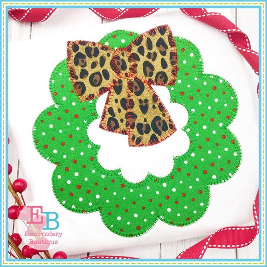 Wreath Blanket Stitch Applique, Applique