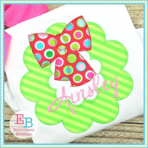 Wreath Blanket Stitch Applique, Applique