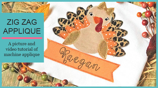 How to Applique - Embroidery Boutique Zigzag Applique Turkey