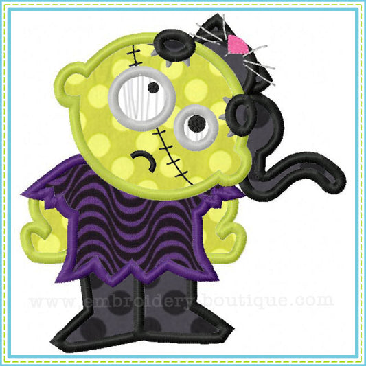 Zombie Cat Applique, Applique