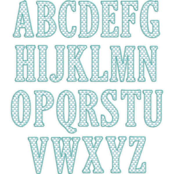 Sketch Capitals Set - Motif Fill Embroidery Font - 5 Full Alphabets, Embroidery Font
