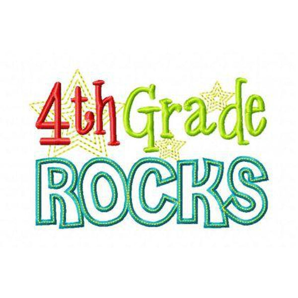 Fourth Grade Rocks, Applique