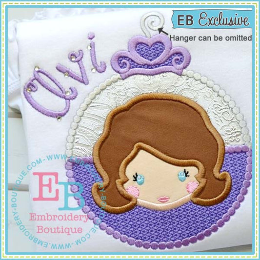 Princess 5 Ornament Applique, Applique