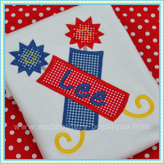 Double Firework Applique, Applique