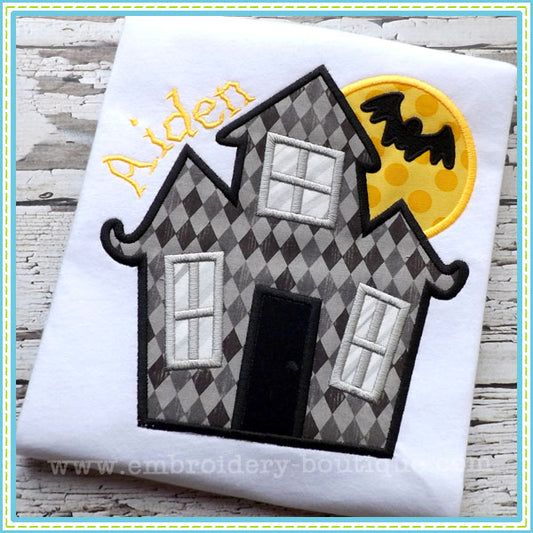 Haunted House Applique, Applique