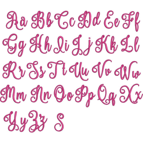 Naomi Embroidery Font, Embroidery Font