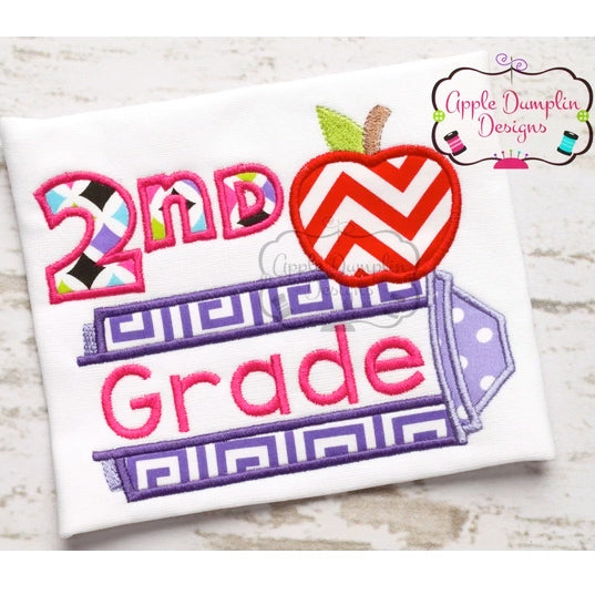 2nd Grade Crayon Applique Design, Applique