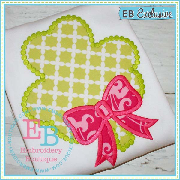 Dotted Shamrock Applique, Applique