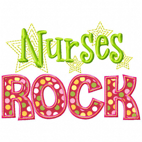 Nurses Rock Applique, Applique