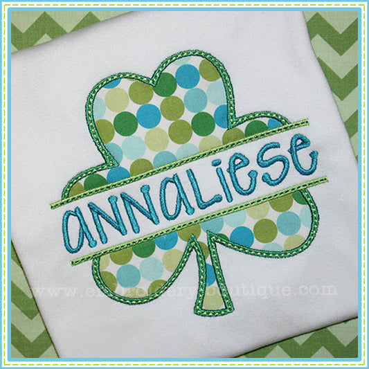 Split Shamrock Applique, Applique