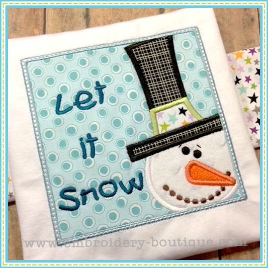 Snowman Box Applique, Applique