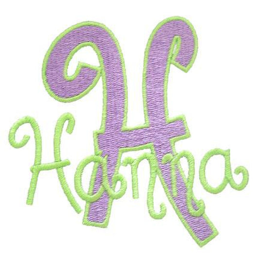 Hanna Embroidery Font, Embroidery Font
