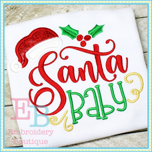 Santa Baby Applique, Applique