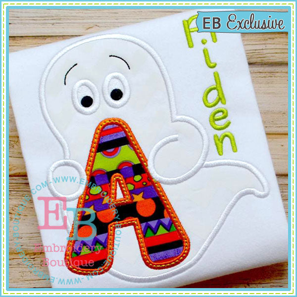 Ghost Applique Alphabet, Applique Alphabet