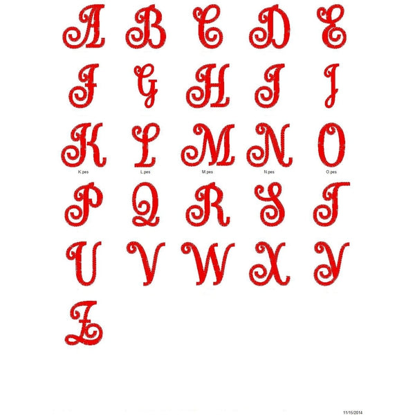 Apple Pie Embroidery Font, Embroidery Font