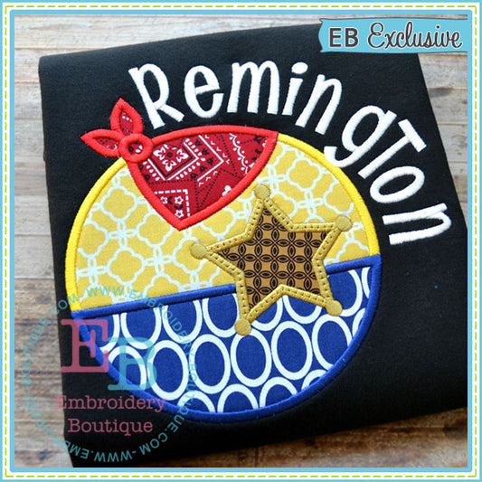 Sheriff Ornament Applique, Applique