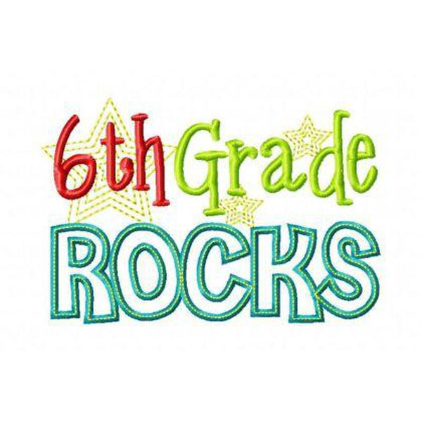 Sixth Grade Rocks, Applique