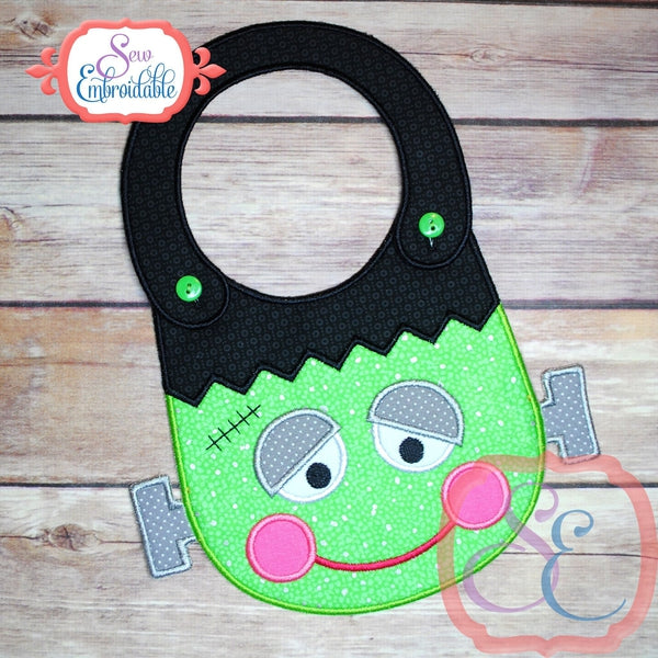 ITH Frankenstein Baby Bib, In The Hoop Projects