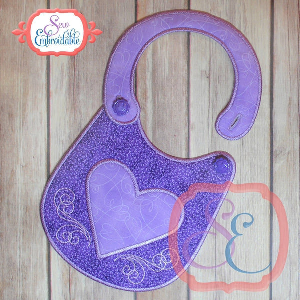 ITH Heart Bib, In The Hoop Projects