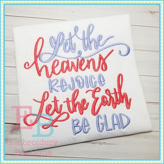 Heavens Rejoice Design, Embroidery