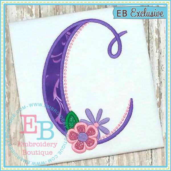 Bella Fleur Applique Alphabet, Applique Alphabet