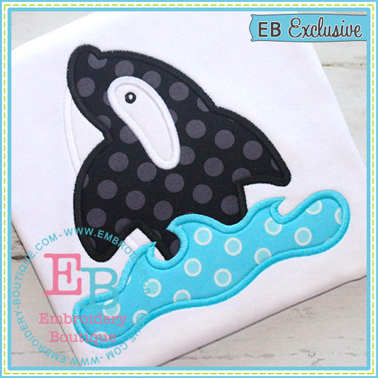 Orca Whale Applique, Applique