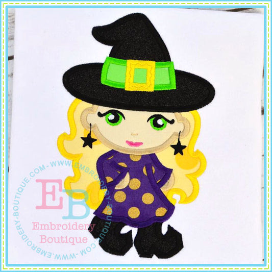 Diva Witch Applique, Applique