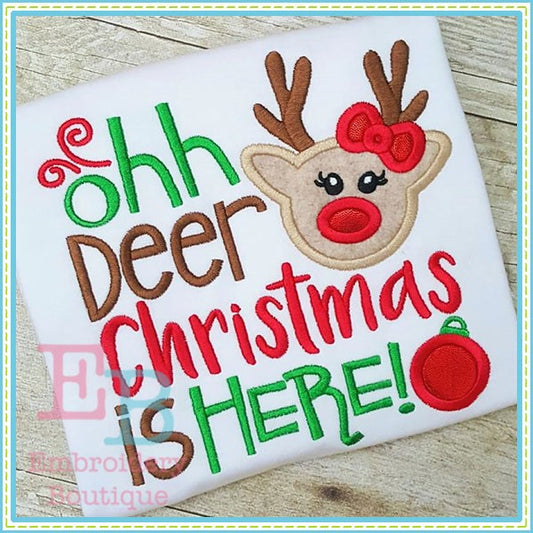 Oh Deer Girl Applique, Applique