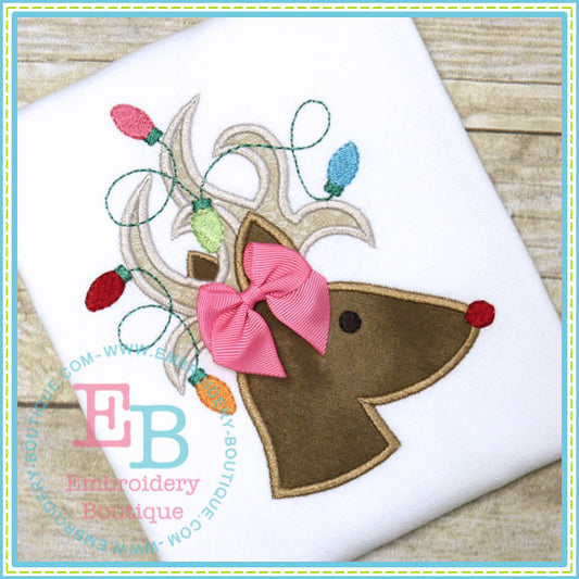 Deer Lights Applique, Applique