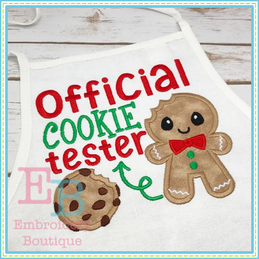 Official Cookie Tester Applique, Applique