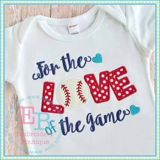 For the Love Applique, Applique